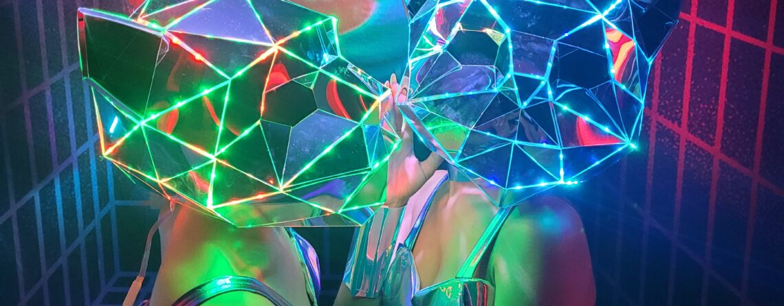 LED Mirror Cat Heads | LED Dance Performers Toronto