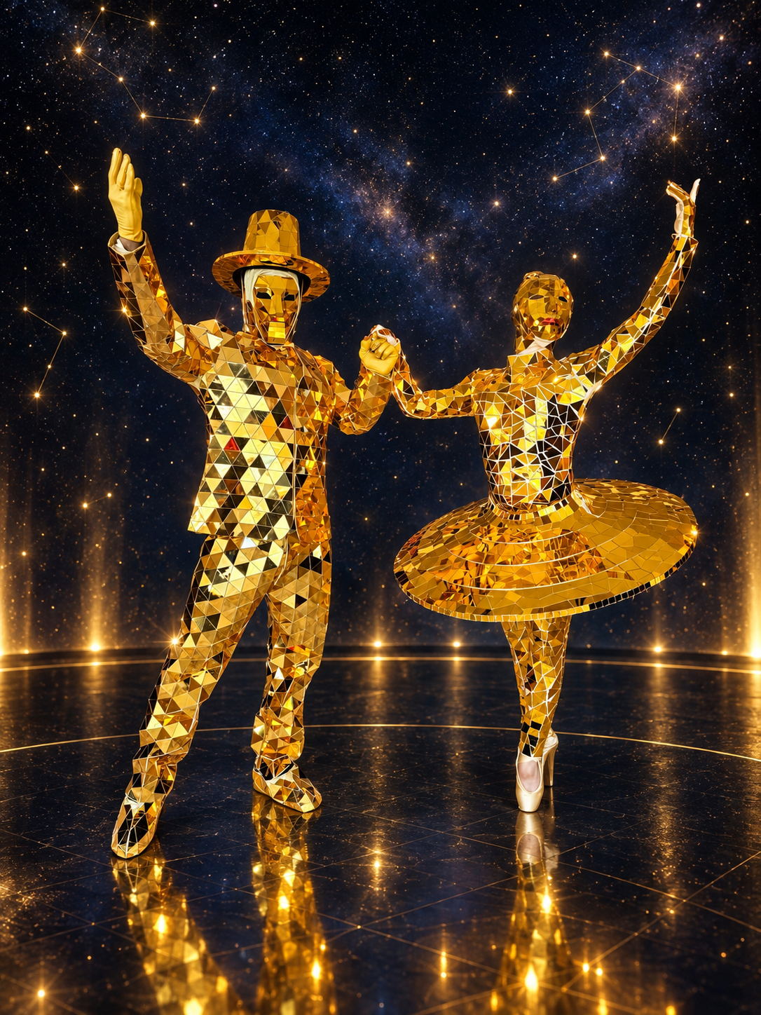 Gold Shimmer Couple